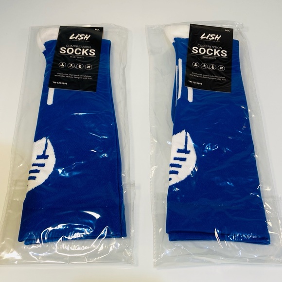 2 Pack Men's Knee High Compression Socks, M/L - Picture 7 of 7